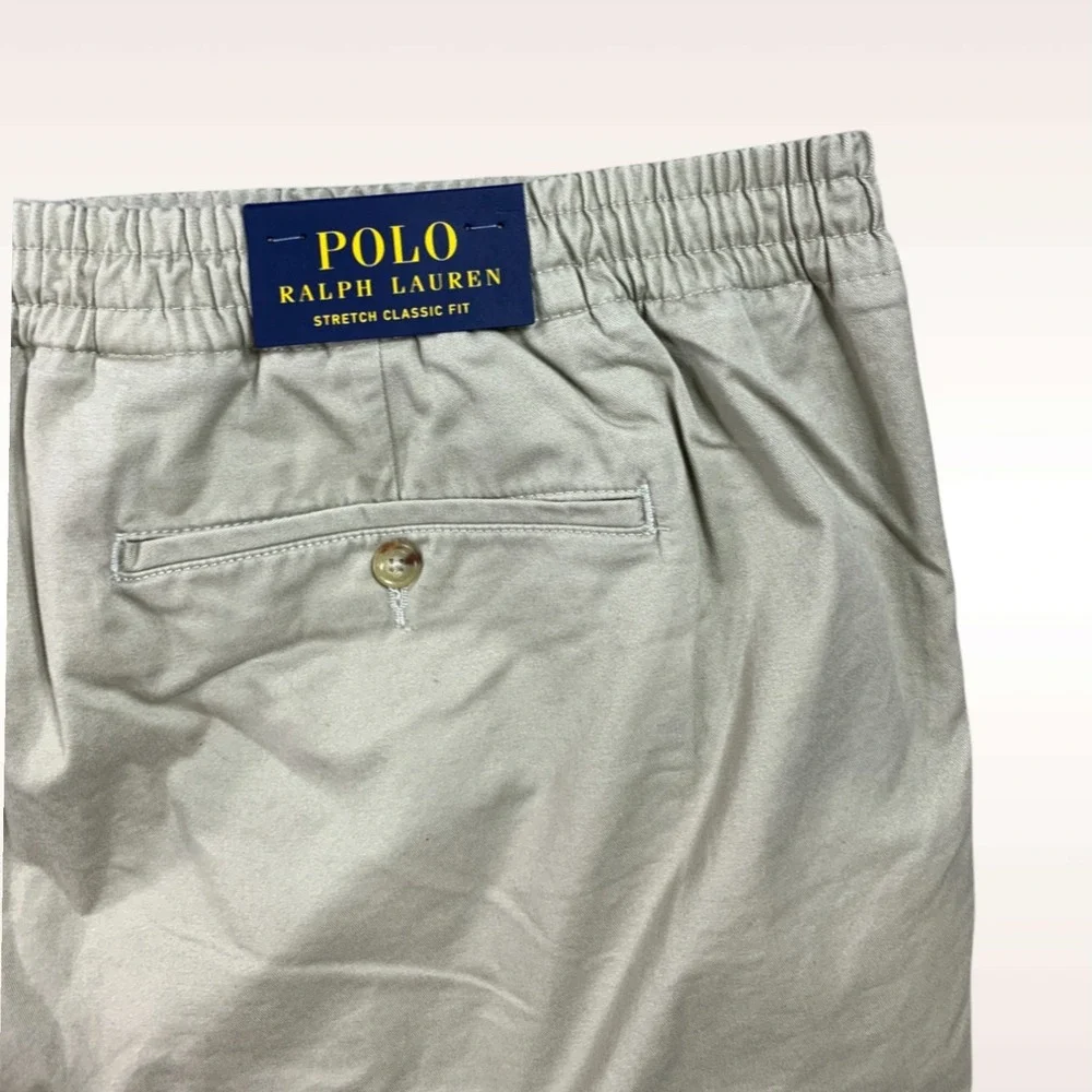 Polo Ralph Lauren Shorts Mens 2XB Khaki 9" Stretch Classic Fit Twill Preppy - Picture 7 of 9